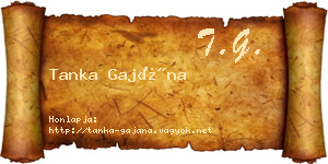Tanka Gajána névjegykártya